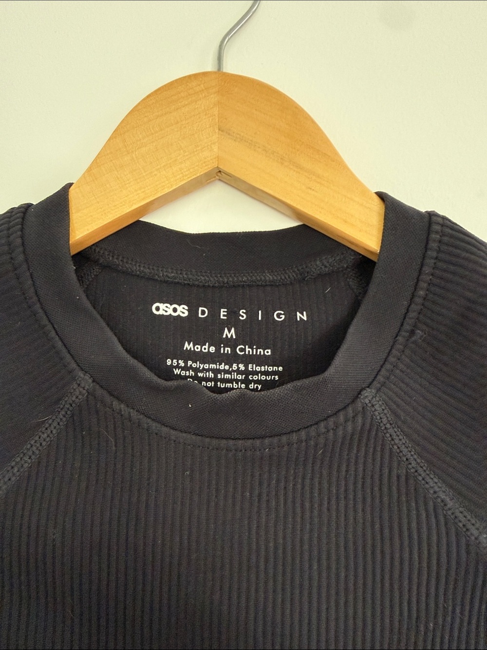 ASOS Black Ribbed Crop Top - Picture 2 of 3